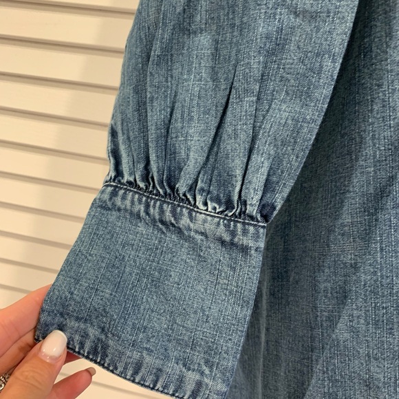 NWOT Free People Find me Now denim smocked should side pockets dress size XS - Picture 10 of 10